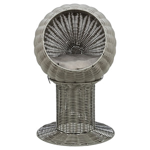 TRIXIE KATTENMAND AMALIA ROND POLYRATTAN GRIJS 42X42X70 CM