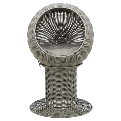 TRIXIE KATTENMAND AMALIA ROND POLYRATTAN GRIJS 42X42X70 CM