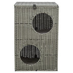 Trixie Kattenmand Amalia Hoekig Polyrattan Grijs 37x35x57 cm