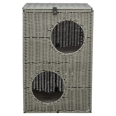 TRIXIE KATTENMAND AMALIA HOEKIG POLYRATTAN GRIJS 37X35X57 CM
