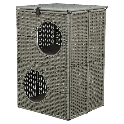 Trixie Kattenmand Amalia Hoekig Polyrattan Grijs 37x35x57 cm