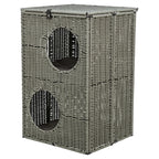 Trixie Kattenmand Amalia Hoekig Polyrattan Grijs 37x35x57 cm