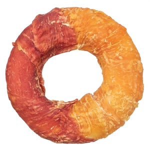 Trixie Denta Fun Ring Met Kip / Eend hondensnacks kauwsnack 9 cm 70 gr 50 st
