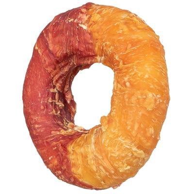 Trixie Denta Fun Ring Met Kip / Eend hondensnacks kauwsnack 9 cm 70 gr 50 st