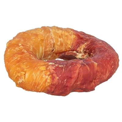 Trixie Denta Fun Ring Met Kip / Eend hondensnacks kauwsnack 9 cm 70 gr 50 st