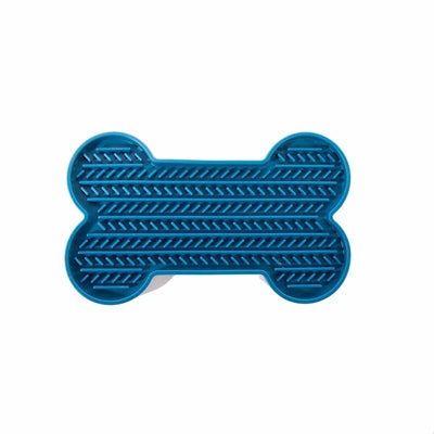MARTIN LIKMAT BOT MET ZUIGNAPPEN SILICONEN BLAUW 22X13X2 CM