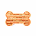 MARTIN LIKMAT BOT MET ZUIGNAPPEN SILICONEN GEEL 22X13X2 CM