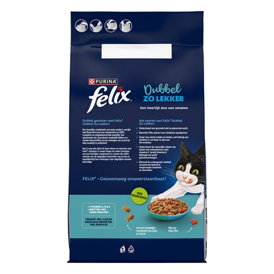 Felix Droog Dubbel zo Lekker Zalm / Vis / Rode Biet kattenvoer droogvoer 4 kg