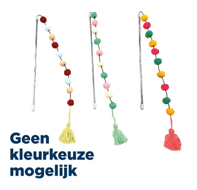 CROCI KATTENHENGEL POMPOM ASSORTI 30X5 CM