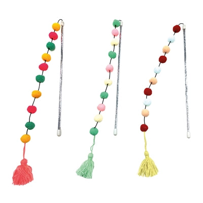Croci Kattenhengel Pompom Assorti kattenspeelgoed 30x5 cm