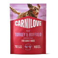 CARNILOVE POUCH TURKEY / BUFFALO / ROSE PETALS 12X300 GR
