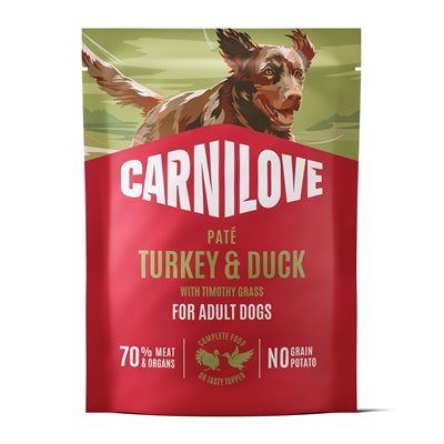 Carnilove Pouch Turkey / Duck / Timothy Grass hondenvoer natvoer 12x300 gr