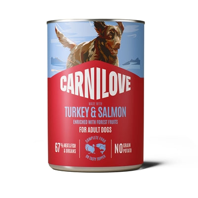 CARNILOVE CAN SALMON / TURKEY 6X400 GR