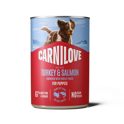 CARNILOVE CAN PUPPY SALMON / TURKEY 6X400 GR