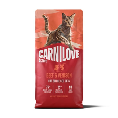 CARNILOVE ACTIVE ADULT STERILISED ALL BREEDS BEEF / VENISON 6 KG