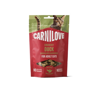 CARNILOVE CRUNCHY SNACK DUCK / RASPBERRIES 50 GR