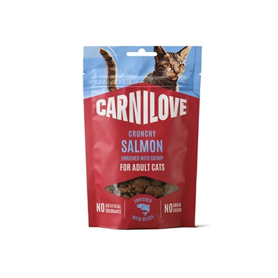 CARNILOVE CRUNCHY SNACK SALMON / CATNIP 50 GR
