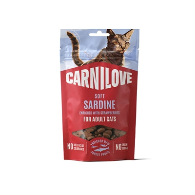 CARNILOVE SOFT SNACK SARDINES / STRAWBERRY 50 GR