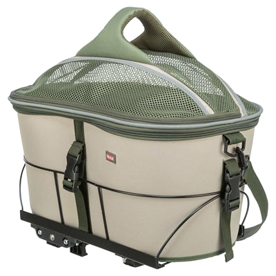 Trixie Fietsmand Voor Bagagedrager Polyester Olijfgroen / Beige outdoor 46x33x40 cm