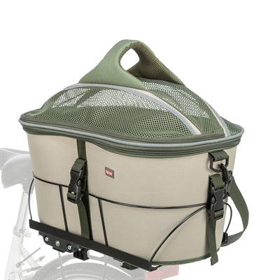 Trixie Fietsmand Voor Bagagedrager Polyester Olijfgroen / Beige outdoor 46x33x40 cm