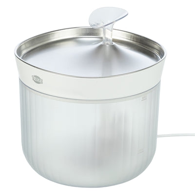 Trixie Drinkfontein Aqua Clear Kunststof / Rvs Wit voerbak hond 18x18x16 cm