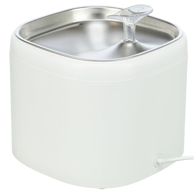 Trixie Drinkfontein Aqua Pure Kunststof / Rvs Wit voerbak hond 18x18x14,5 cm