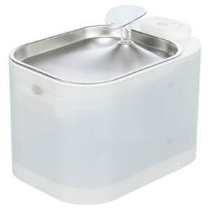 Trixie Drinkfontein Aqua Square Kunststof / Rvs Wit voerbak hond 23,5x16x15,5 cm