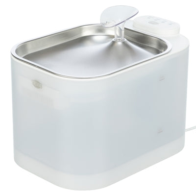 Trixie Drinkfontein Aqua Square Kunststof / Rvs Wit voerbak hond 23,5x16x15,5 cm