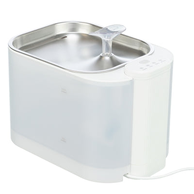 Trixie Drinkfontein Aqua Square Kunststof / Rvs Wit voerbak hond 23,5x16x15,5 cm
