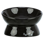 Trixie Voerbak / Drinkbak Dogs Keramiek Verhoogd Zwart hond 17x17x13,5 cm