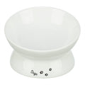 TRIXIE VOERBAK / DRINKBAK DOGS KERAMIEK VERHOOGD WIT 17X17X13,5 CM