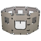Trixie Opvouwbare Ren 8 Elementen Grijs / Zwart outdoor 59x78 cm