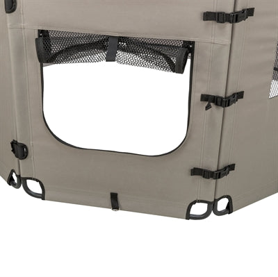 Trixie Opvouwbare Ren 8 Elementen Grijs / Zwart outdoor 59x78 cm