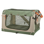 Trixie Kennel Comfy Bench Stof / Reismand Olijfgroen / Beige draadkooien