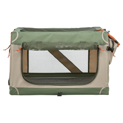 Trixie Kennel Comfy Bench Stof / Reismand Olijfgroen / Beige draadkooien