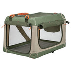 Trixie Kennel Comfy Bench Stof / Reismand Olijfgroen / Beige draadkooien