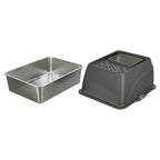 Trixie Kattenbak Hop-in Rvs Grijs 40x52x39 cm