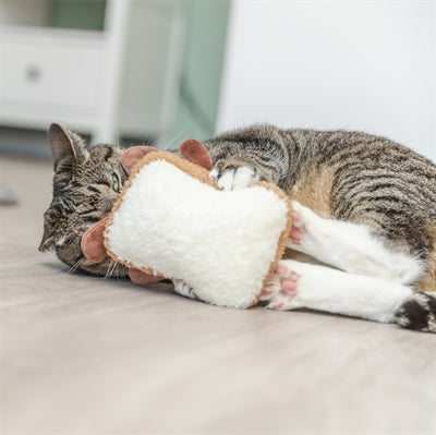 Trixie Toast XXL Pluche Met Amerikaanse Catnip kattenspeelgoed 18 cm