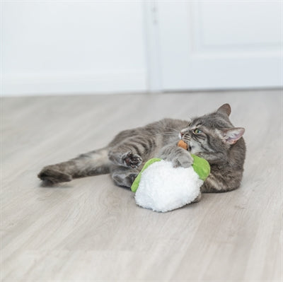 Trixie Bloemkool XXL Pluche Met Amerikaanse Catnip kattenspeelgoed 18 cm