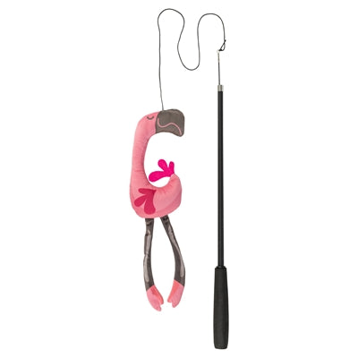 Trixie Kattenhengel Telescopisch Grote Katten Met Flamingo Roze kattenspeelgoed 106 cm
