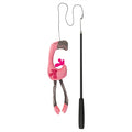 TRIXIE KATTENHENGEL TELESCOPISCH GROTE KATTEN MET FLAMINGO ROZE 106 CM