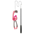 Trixie Kattenhengel Telescopisch Grote Katten Met Flamingo Roze kattenspeelgoed 106 cm