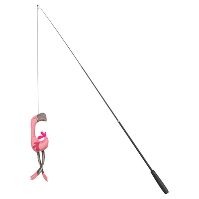 Trixie Kattenhengel Telescopisch Grote Katten Met Flamingo Roze kattenspeelgoed 106 cm