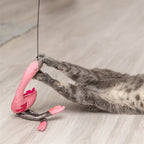 Trixie Kattenhengel Telescopisch Grote Katten Met Flamingo Roze kattenspeelgoed 106 cm