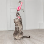 Trixie Kattenhengel Telescopisch Grote Katten Met Flamingo Roze kattenspeelgoed 106 cm