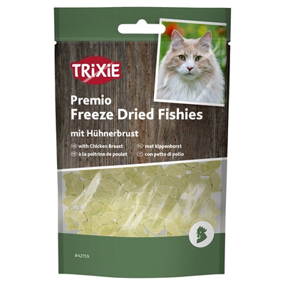Trixie Freeze Dried Fishies Met Kippenborst snacks kauw 20 gr