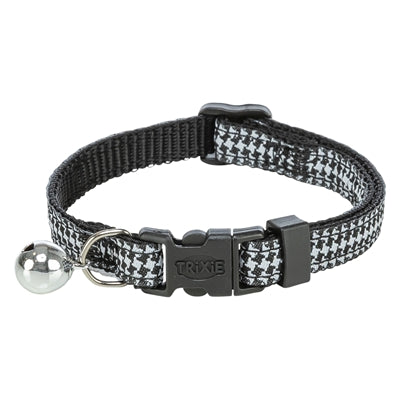 Trixie Kattenhalsband Hanenpoot Motief Assorti halsbanden lijnen nylon 20-30x1 cm