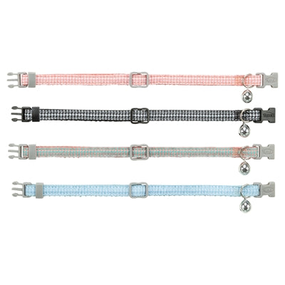 Trixie Kattenhalsband Hanenpoot Motief Assorti halsbanden lijnen nylon 20-30x1 cm