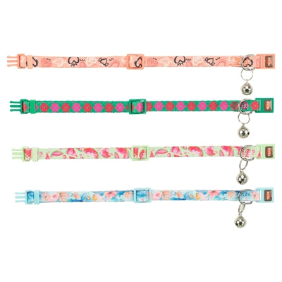 Trixie Kattenhalsband Flower Power Assorti halsbanden lijnen nylon 19-31x1 cm