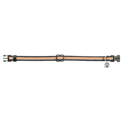 Trixie Kattenhalsband Gestreept Blauw / Oranje halsbanden lijnen nylon 20-30x1 cm